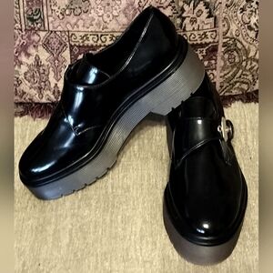 Zara Basic Black Patent Shoe Size 7 1/2 US/38 Eur